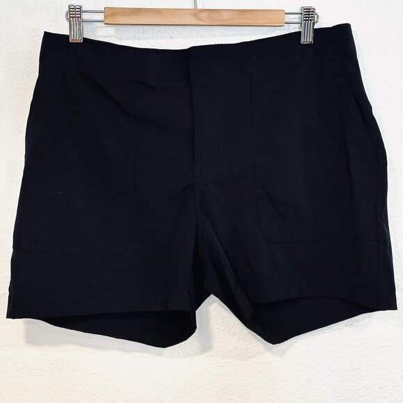 Eddie Bauer Womens Shorts Nylon Stretch Black Lightweight W34 x L4.5" Size 12 - Picture 1 of 7